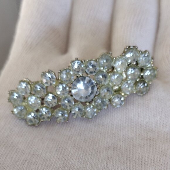 Two Vintage Rhinestone Brooch Pin - Picture 6 of 13